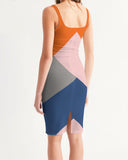 PINK COLOR BLOCK BODYCON