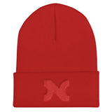 KNIT CUFFED BEANIE RED N