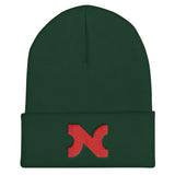 KNIT CUFFED BEANIE RED N