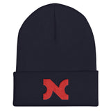 KNIT CUFFED BEANIE RED N