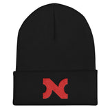 KNIT CUFFED BEANIE RED N