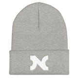 KNIT CUFFED BEANIE WHITE N